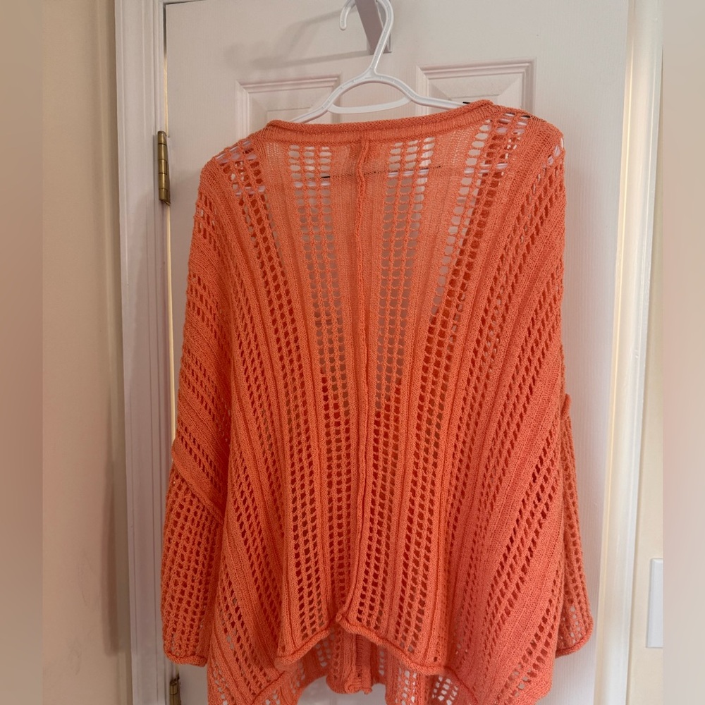 POL Open Knit Oversized Sweater Orange Oversized Small - Picture 8 of 10